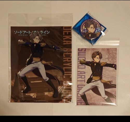 Sword Art Online Eiji Nautilus Acrylic Stand Postcards Tin Badges Set New Unused - 第 1/1 張圖片