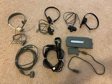 Lot of Xbox Xbox 360 Headsets Hard drive Guitar Hero Microphone Transfer Cable
