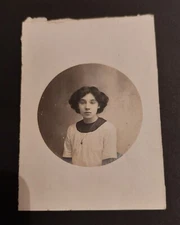 Antique Photograph Young Woman 1930s Silver Print