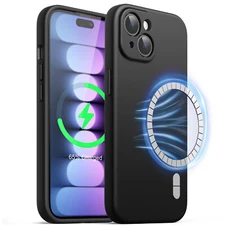 JETech Magnetic Silicone Case for iPhone 15 6.1-Inch, Compatible with MagSafe