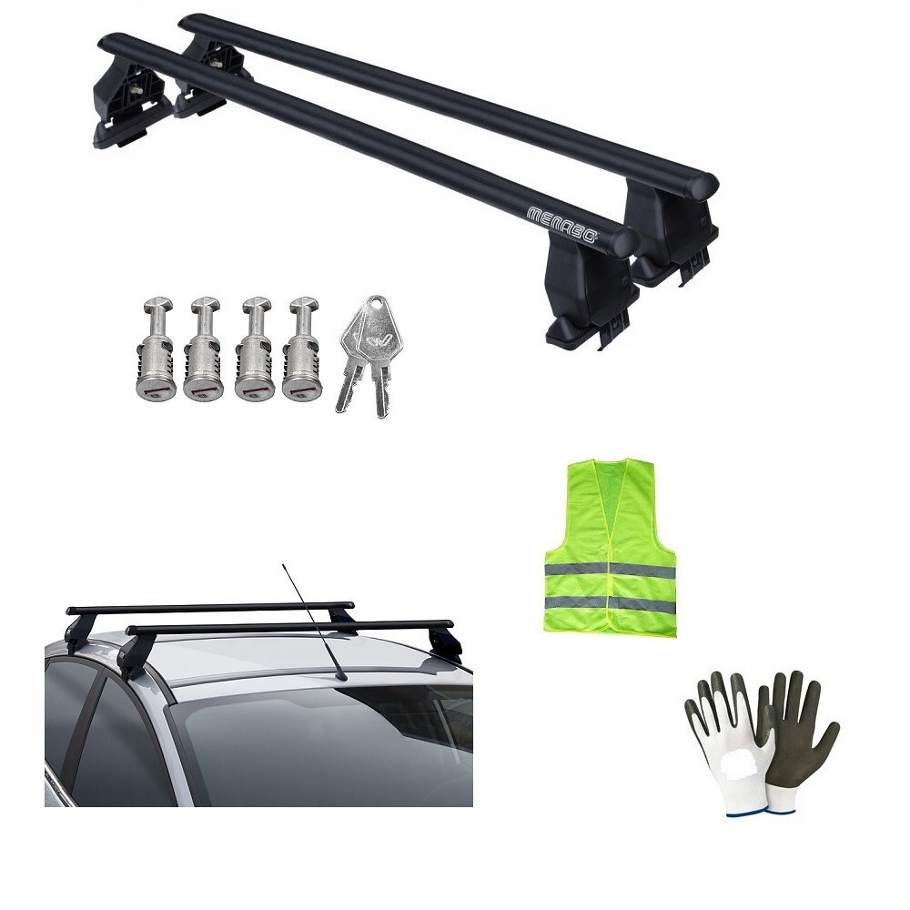 PER PEUGEOT 5008 5P ANNO 2019 tetto liscio FIX076G BARRE PORTATUTTO+KIT MONTAGG