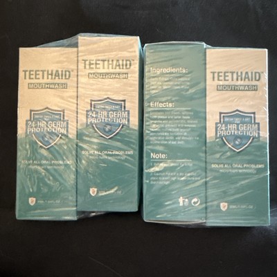 4 Ea Teethaid MOUTHWASH MICRO FOAM Calculus Removal Teeth Whitening Mouth Ulcers
