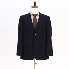 DKNY 42R Navy Sport Coat Blazer Jacket Solid 2B Wool