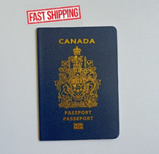 Canadian passport imitation. Clear passport Simulation. Blank Passport props.