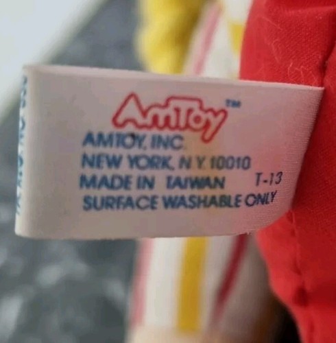 Muñeco de peluche Amtoy juguete Teach Me juguete de aprendizaje American Greeing 18 pulgadas de colección 1984 - Imagen 17 de 18