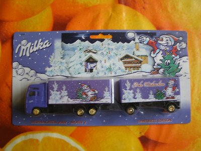 Anhängerzug MAN von Milka - Limitierte Edition - Weihnachten 2002 in OVP 