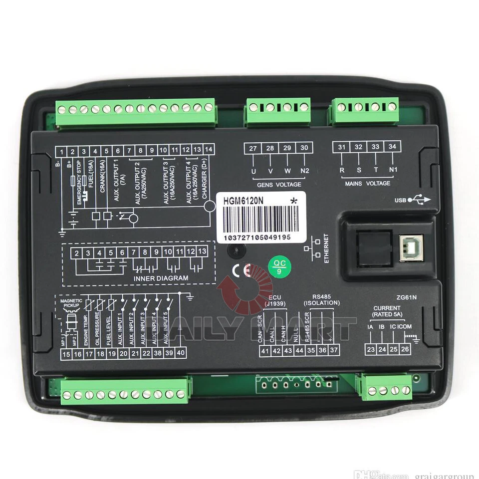 New In Box SMARTGEN HGM6120N Automatic Start Generator Controller - Image 3 of 4