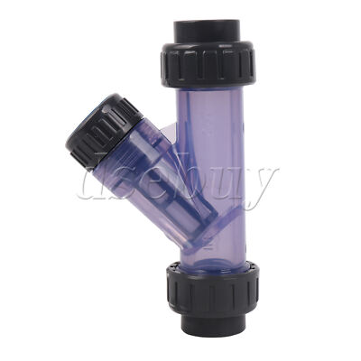 Plastic Manual Y-Strainer 20 Mesh 0-1MPa 145psi DN25 1 Inch for Water Oil Grey