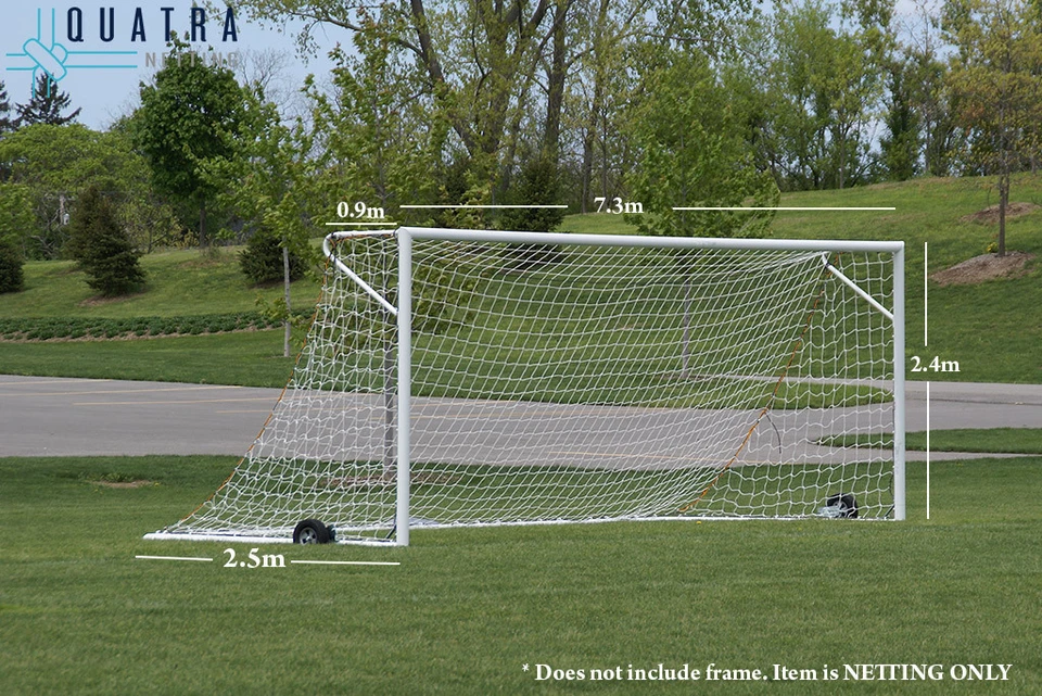 Heavy Duty Premium Quality : Full Size 7.3m x 2.4m Soccer Goal Net - FREE SHIP - image 2 of 4