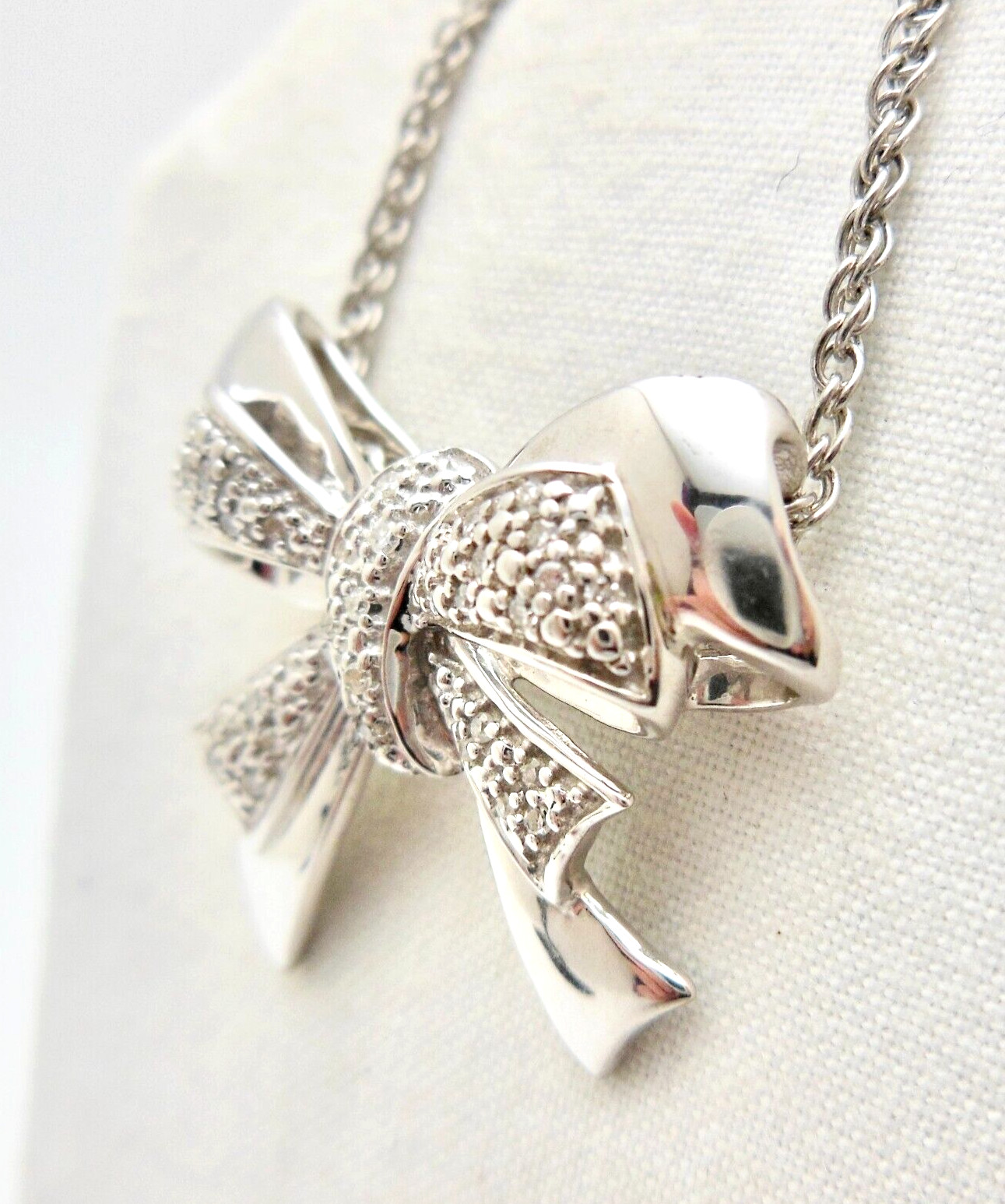 Affinity Diamonds Sterling Silver Double Bow Slid… - image 3