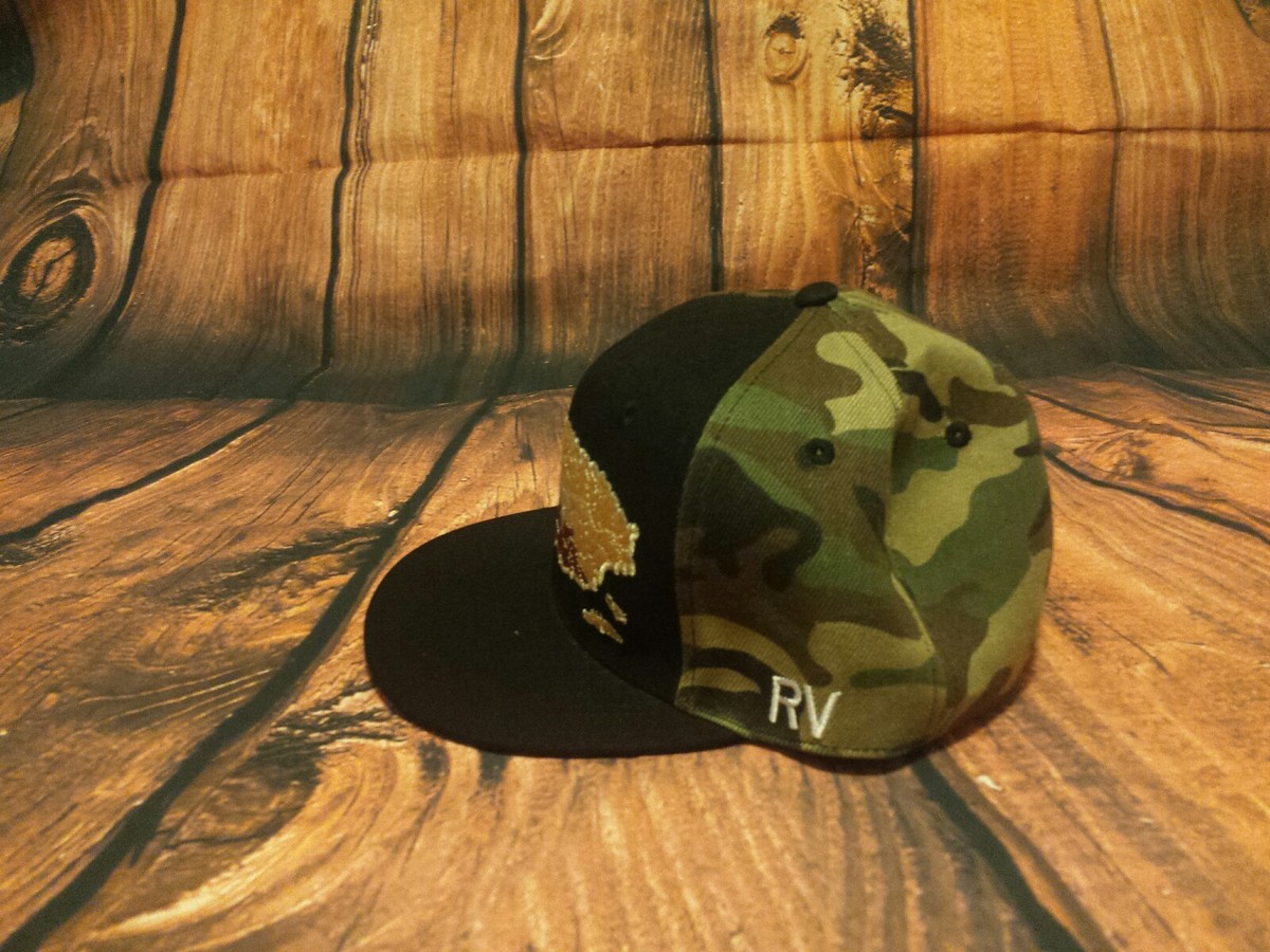 Casquette Snapback Flat Camo Puerto Rico - Marque RV - Neuf Avec Étiquettes Taille Réglable