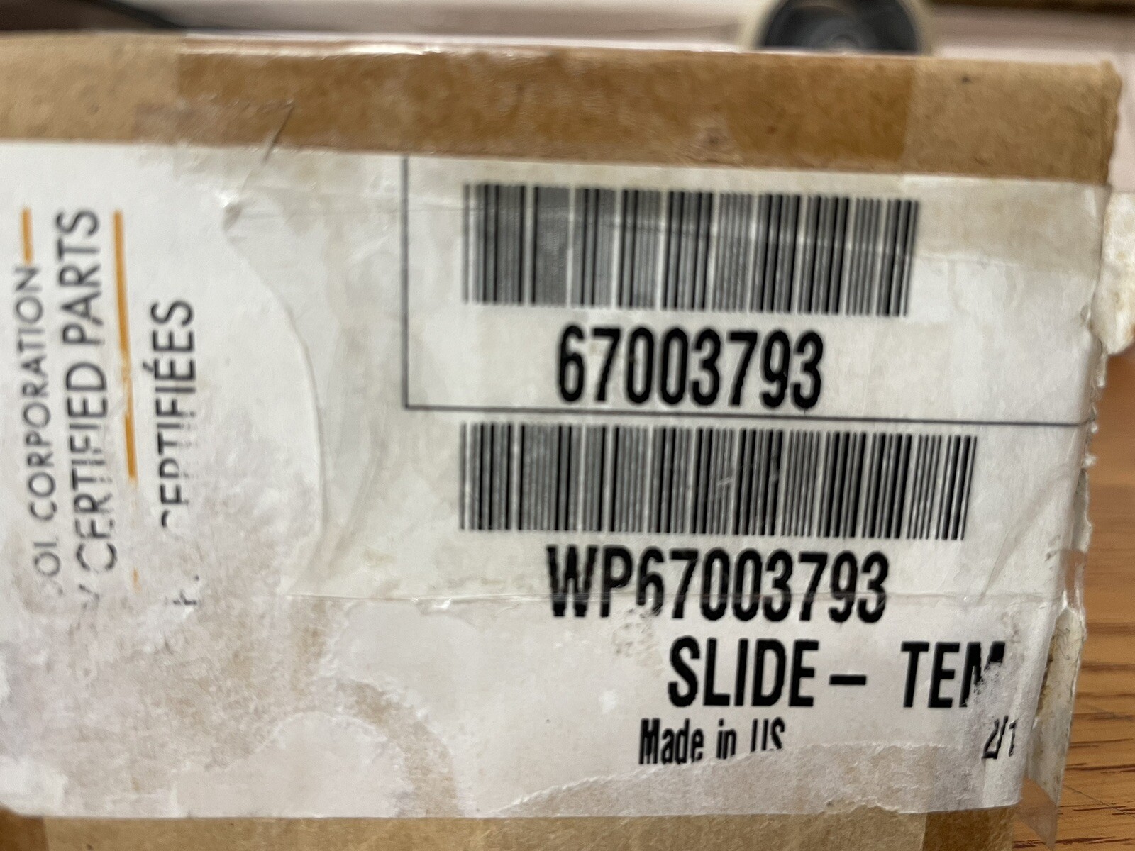 WP67003793 Whirlpool Refrigerator Slide Maytag Amana for sale  