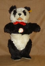 Steiff Panda-Knopf, Fahne, Brustschild-408311-37cm-ohne Stimme-Note 1-2