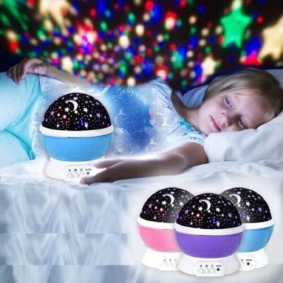 Bambini Stelle Proiettore Luce Notturna Giocattoli Per Bambini Per 2 - 12 Anni 1pc  Cielo Stellato Blu Rotante 68944707