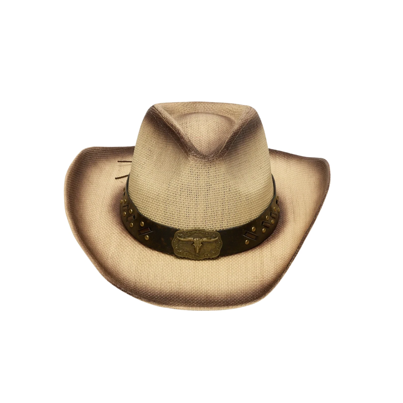 Straw Cowboy Hat Unisex Western Cowgirl Wide Brim Sun Hat Festival Beach