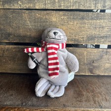 Coca Cola Seal Plush Design Bean Bag with stripped scarf N.W.T