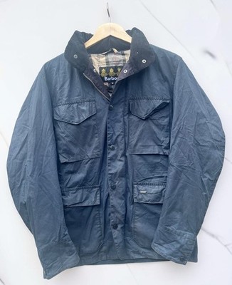 Barbour Tailored Sapper Wachsjacke Herren dunkelblau mit Kapuze - Medium