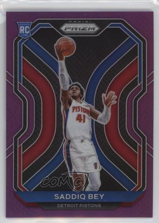 2020-21 Panini Prizm Purple Prizm 29/99 Saddiq Bey #284 Rookie RC 19l5