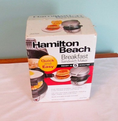 HAMILTON BEACH BREAKFAST SANDWICH MAKER NEW