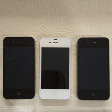 Apple iPhone 4s 16GB White and black, bundle of 3 items, For Parts ONLY