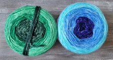 KnitPicks Stroll Gradient Superwash Merino Wool Fingering Yarn Cakes Lot of 2