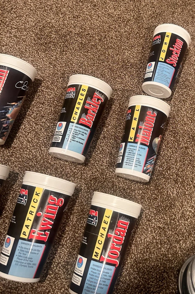 McDonald's Dream Team Cups  Jordan, (2)Ewing, Mullin, Barkley, Stockton & Malone - Image 3 of 4