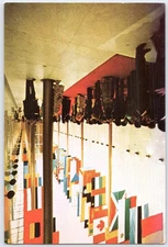 John F. Kennedy Center Hall of Nations Flags Washington DC Postcard