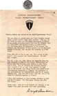 ORIGINAL WW2 WWII Military 1944 D-Day Great Crusade General Eisenhower Letter