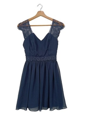 ASOS PETITE Cocktailkleid Damen Kleid Gr. DE 32 blau Casual-Look