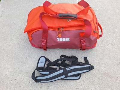 Thule Chasm Duffel 40L Red Orange Travel Bag Backpack Weather Resistant
