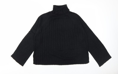 Threadbare Damenpullover schwarz Rollkragen Größe 10
