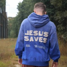 Christian Hoodie Pullover Jesus Sweatshirt Drop Shoulder Teen S-5XL Unisex