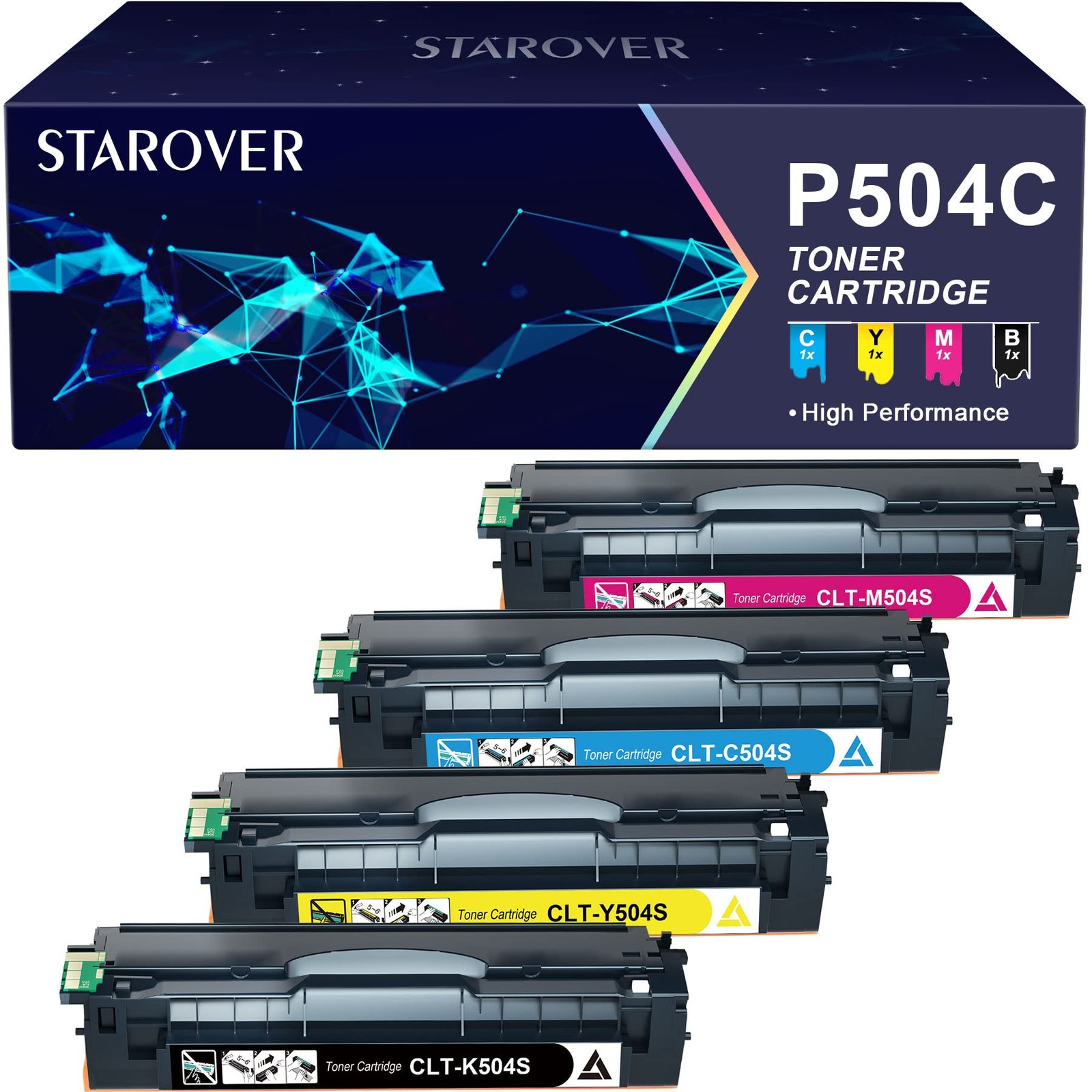 Cartouches de toner CLT-P504C compatibles pour imprimante Samsung CLT-K504S