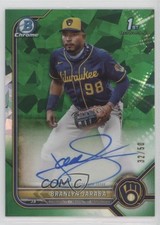 2022 Bowman Sapphire Chrome Prospects Green 32/50 Branlyn Jaraba Auto 05is