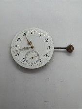 Antique 43 Mm Higher Grade Swiss Antique Pocket Watch Movement Only Runs (42)