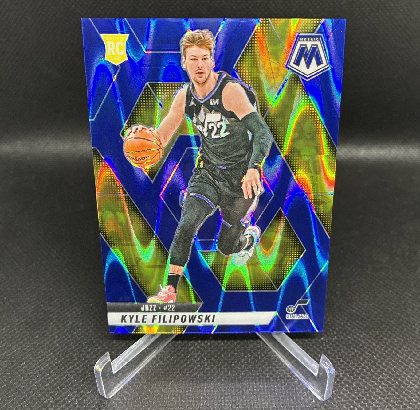 Kyle Filipowski 2024-25 Panini Mosaic - Rookie Blue Seismic Mosaic /149! #231 SP