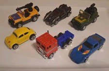 Transformers lot of 6 Hot Wheels Blokees Optimus Prime Bumblebee Tracks Swindle