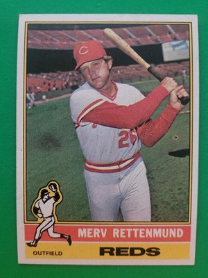 1976 Topps Merv Rettenmund #283 Cincinnati Reds EX Light Wear, Briliant Color