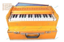 32 Keys Multi Bellow Yellow Without Stopper Portable Harmonium With Bag