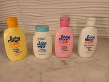 Vtg 1970s Baby Magic Hospital Package by Mennen 2 oz Bottle Prop Oil Powder Bath