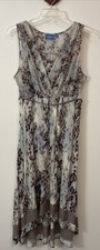 Simply Vera Wang Womens XL Colorful Lined Vneck Long Sleeveless Dress! A93