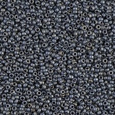 15/0 Japanese Miyuki Matte Metallic Silver Gray Seed Beads 28 Grams