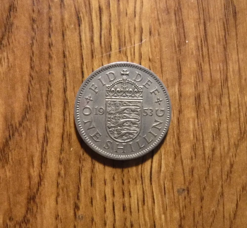1953 Elizabeth II Shilling — photo from the most recent tracked eBay sale