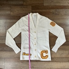 VINTAGE BPC Bristol Men's Size L Letterman Cardigan Varsity Sweater Patch 63529