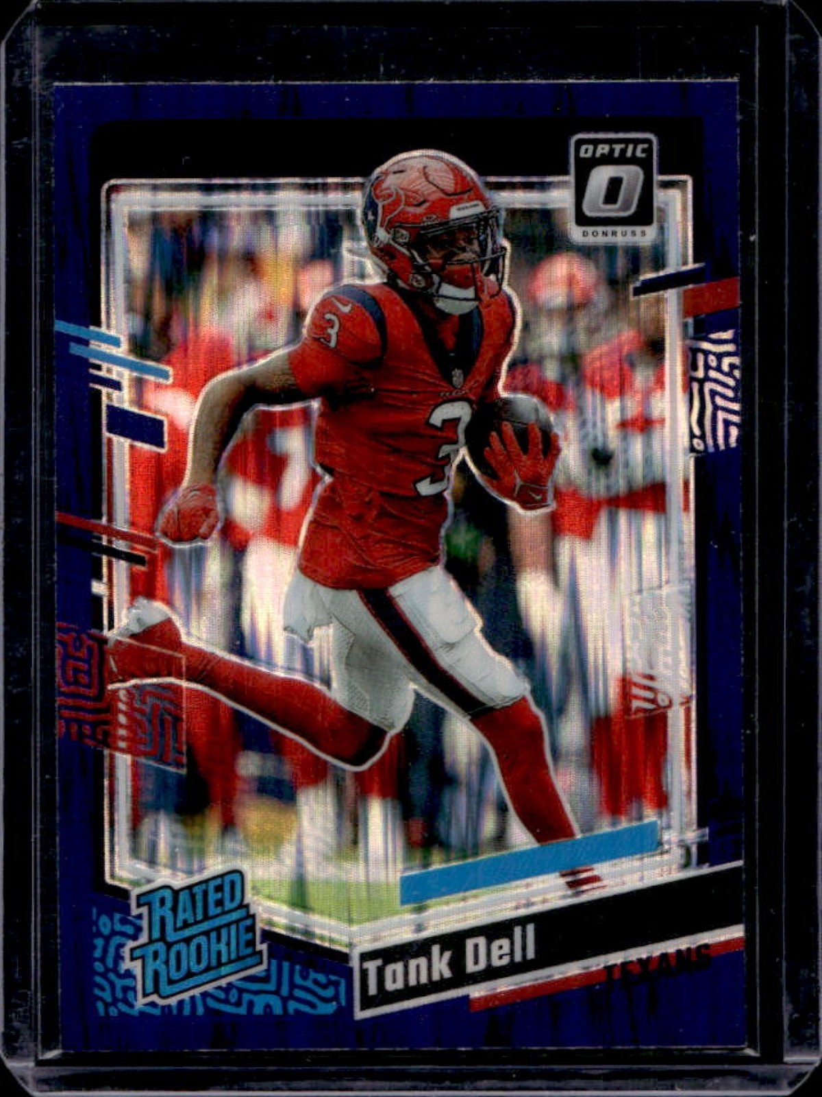 2023 Donruss Optic Tank Dell Purple Shock Prizm Rated Rookie #245 Texans