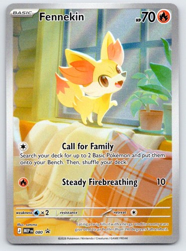 Fennekin 080 Holo Promo ME: Mega Evolution Promo Pokemon Near Mint
