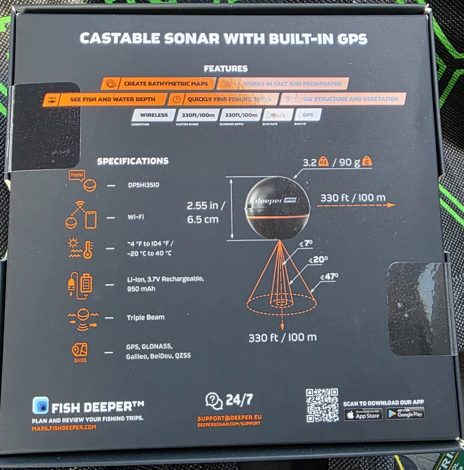 Deeper PRO+ 2 (Plus 2) Sonar Fish Finder For Smartphones and tablets New Model - Image 3 of 4