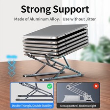 N8 Laptop Stand Adjustable Aluminum Desktop Cooling Pad for Macbook Notebook Bra