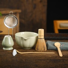 Matcha Whisk Set, Green Matcha Set, 15 OZ Matcha Bowl with Spout, 8 PCS Matcha