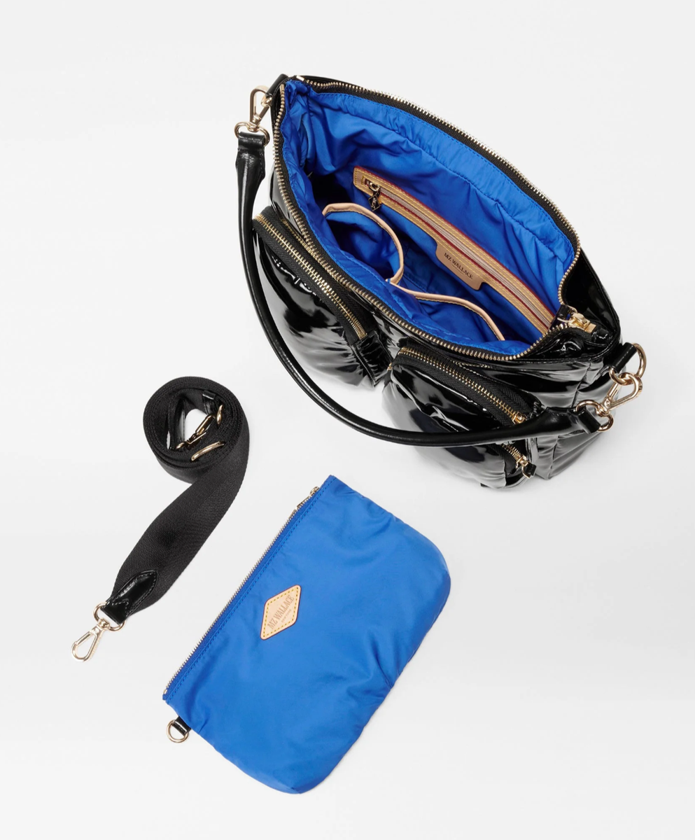 MZ WALLACE Chelsea Hobo Convertible Crossbody w/ Pouch ~NWT~ Black